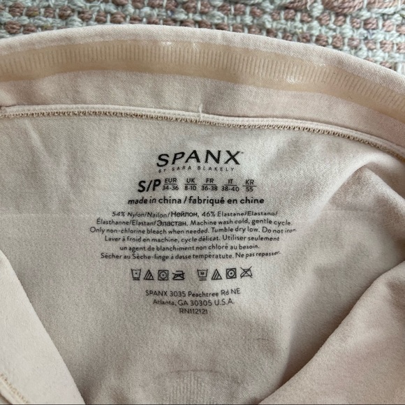 SPANX Nude High Waisted Mid Thigh Short Shape-wear Tummy-Control Seamless Small - Picture 12 of 15